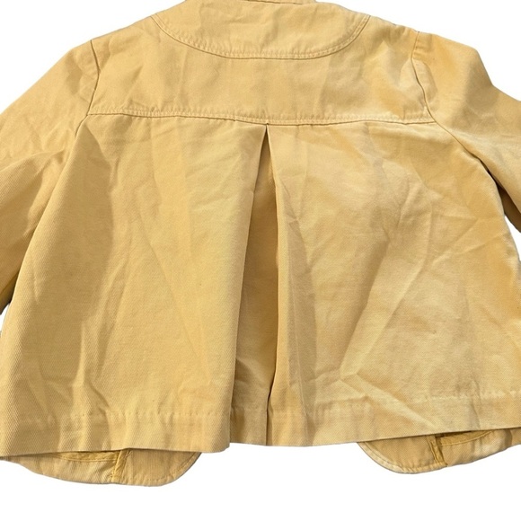 Chadwicks women's 2 button yellow cropped jacket with 3/4 sleeve - Picture 3 of 5